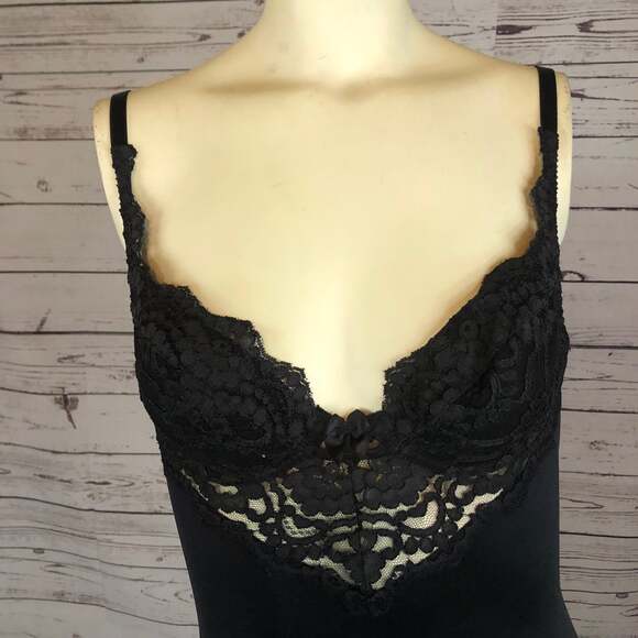Vintage Victoria secrets Lace shapewear dress bundle of 2 in black & white 32 B - Picture 8 of 12